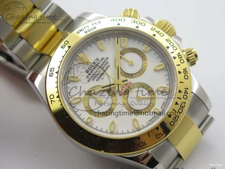 MiroTime 0420 Daytona 116503 SS YG Noob 1:1 Best Edition 904L SS Case and Bracelet White Dial SA4130 V WellDesigned 3176